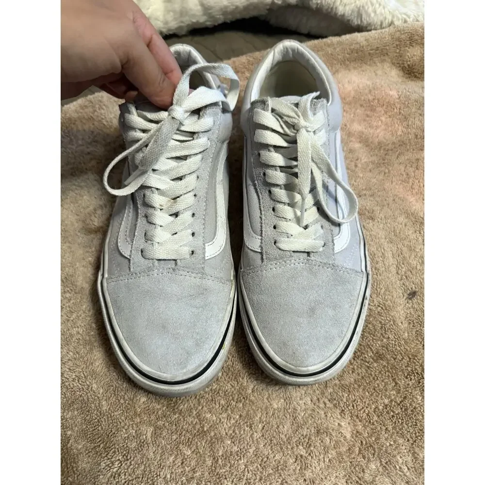 VANS Old Skool Men’s Gray/White Low Top Lace Up Athletic Sneaker